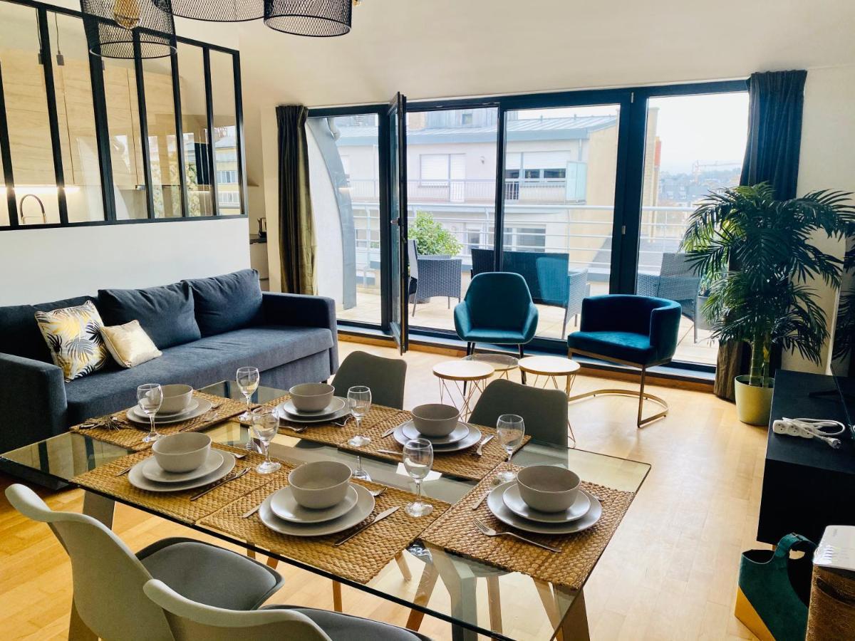 THE LUXURY GREEN PENTHOUSE IN CITY CENTER WITH TERRACE AND FREE PARKING ≡  Luxembourg, Luxembourg ≡ Lowest Booking Rates For The Luxury Green Penthouse  In City Center With Terrace And Free Parking